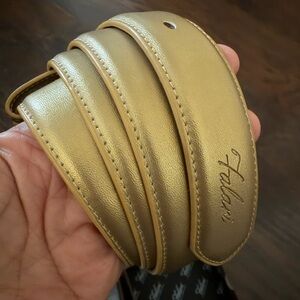 Falari Gold Leather Belt Large